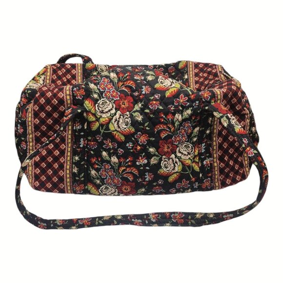Vera Bradley Red and Black Anastasia Duffel Sport Travel Bag Luggage
